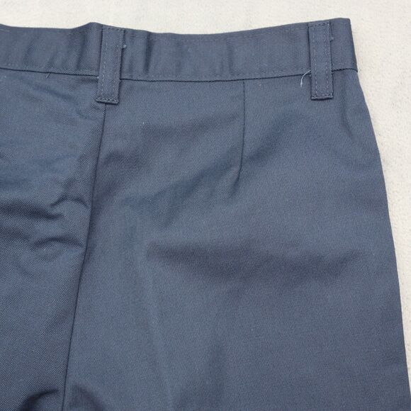 Dickies Shorts Boys 10 Blue Chino Mid Rise Hook Eye Zip Pocket Pleated - Picture 14 of 16